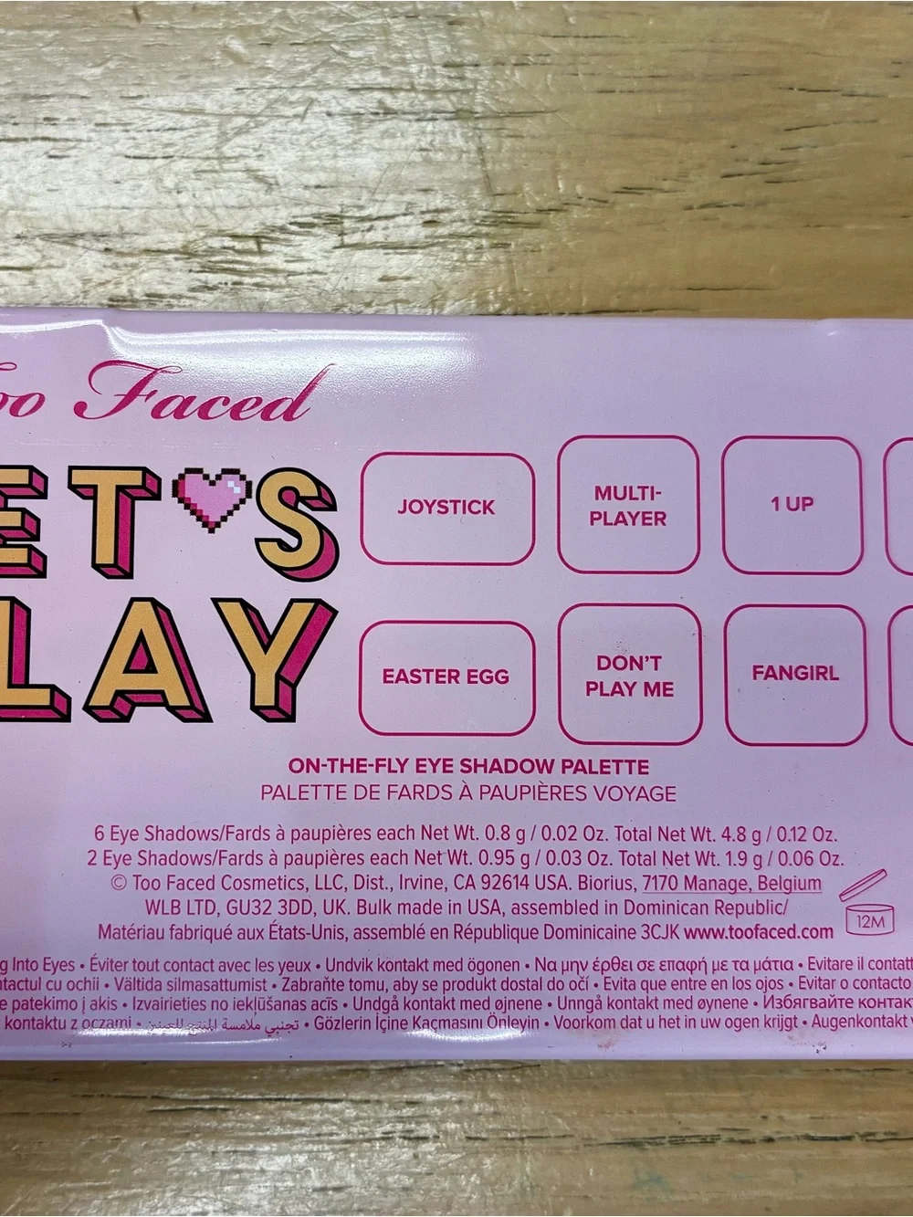 Too Faced Let’s Play Eyeshadow Palette New In Box!